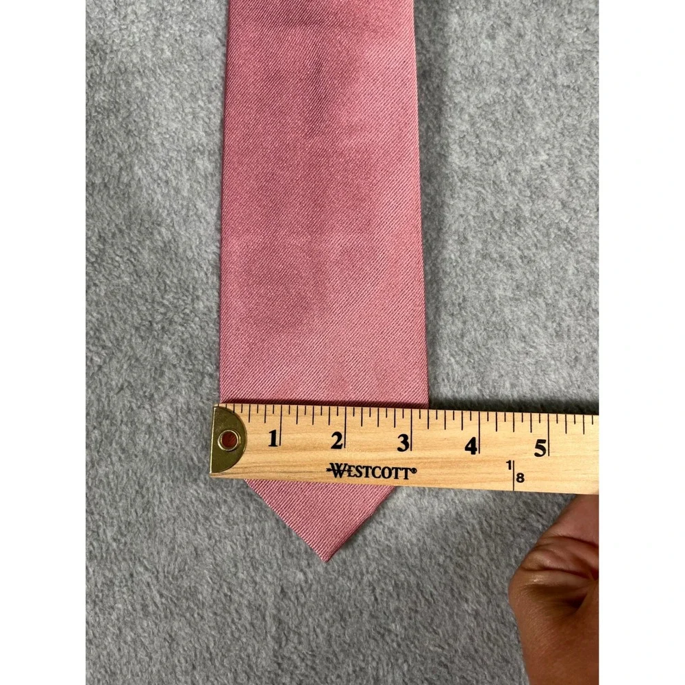 Polo Ralph Lauren Mens Silk Tie Dusty Rose Pink Twill Handmade in Italy Classic